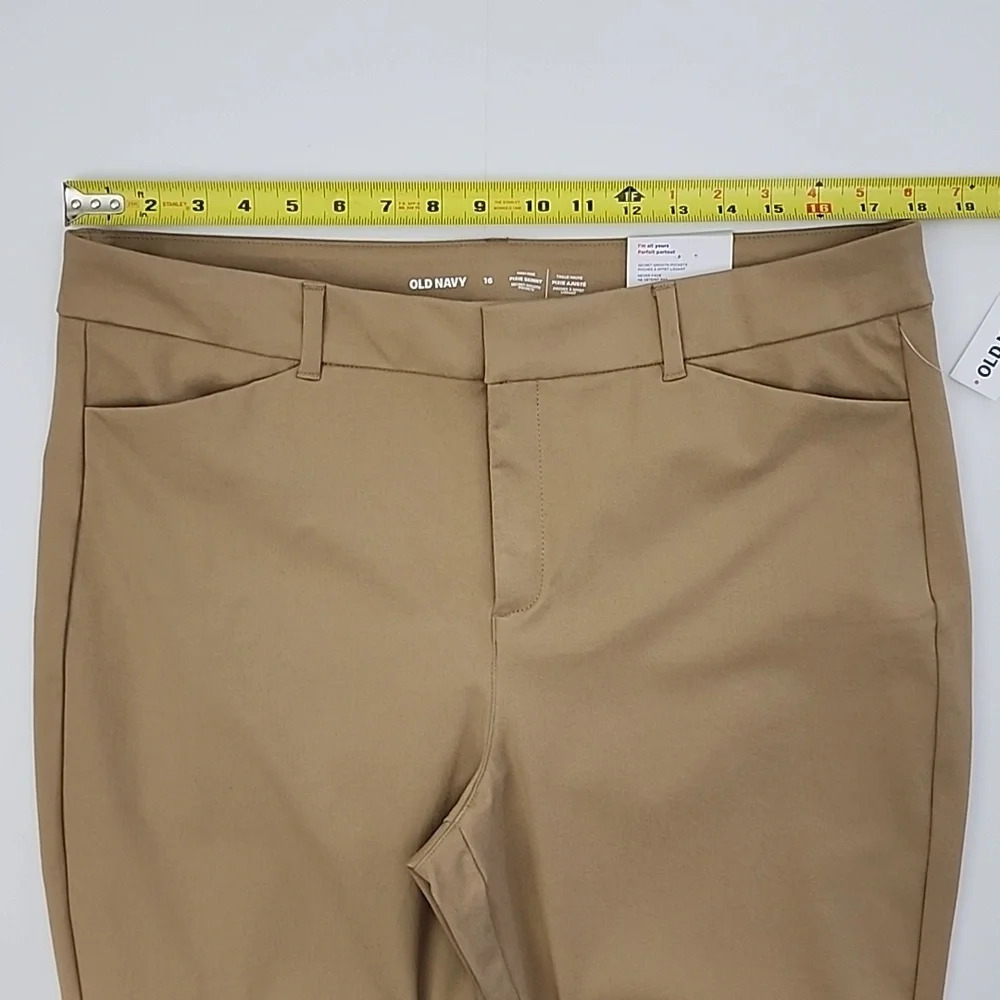 Old Navy Women's Pixie Skinny High-Rise Ankle Pant Tan Never Fade Size 16 - Picture 11 of 14